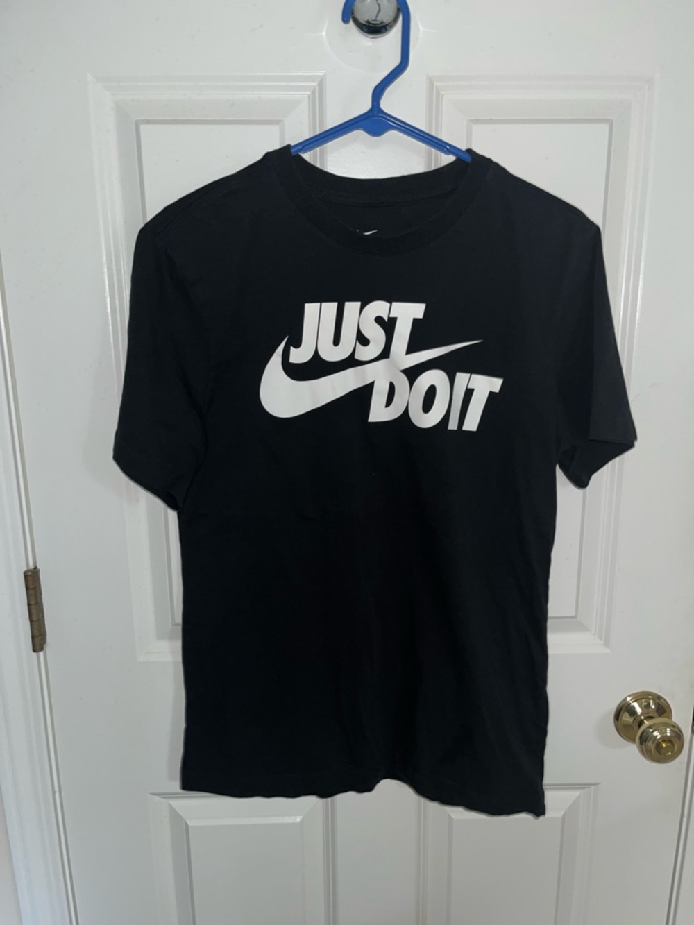 Nike Black Tee with White 'Just Do It' Swoosh